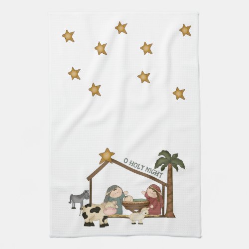 Christmas Manger Scene Towel