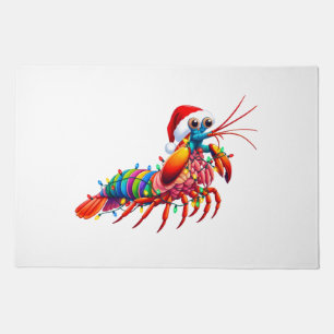 Christmas Mantis Shrimp Odontodactylus Colorful Doormat