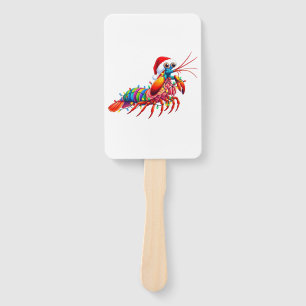 Christmas Mantis Shrimp Odontodactylus Colorful Hand Fan