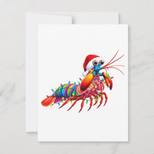 Christmas Mantis Shrimp Odontodactylus Colorful Note Card