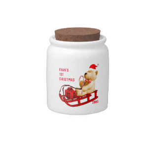 Christmas Mantle Individual Candy Money Jars