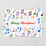 [ Thumbnail: Christmas; Many Colorful Music Notes and Symbols Invitation ]