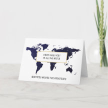 Christmas MAP Greeting Card New Year Personalized