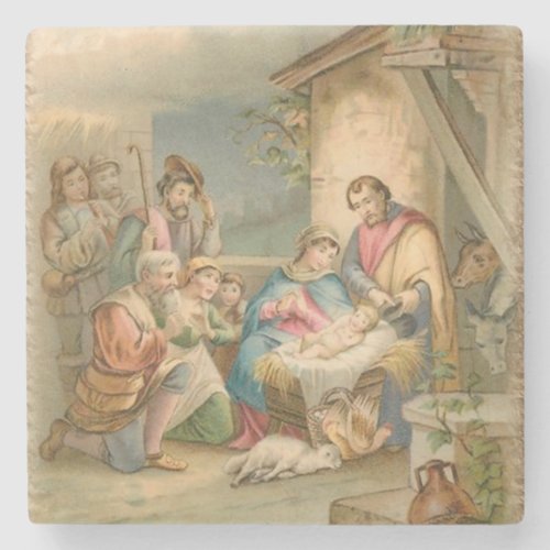 Christmas Marble Stone Coaster Jesus Christ Stone Coaster