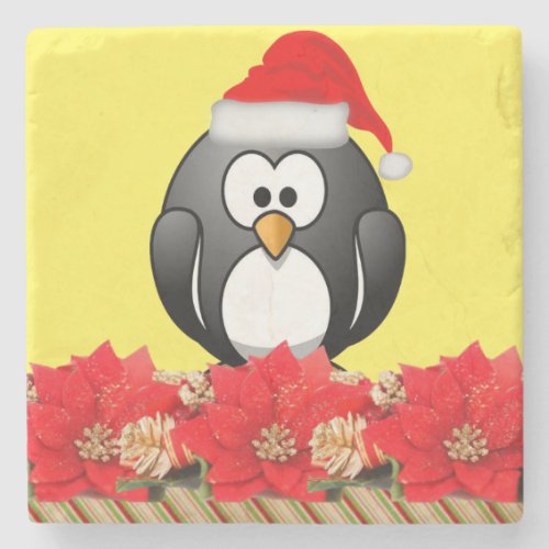 Christmas Marble Stone Coaster Penguin Stone Coaster