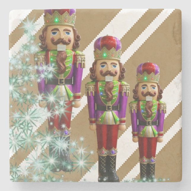 Christmas Marble Stone Coaster, Soldier Coaster (Front)