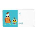 Christmas Maria &amp; Bandit the Chickens Label