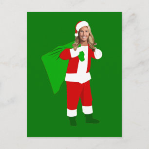 christmas Marjorie Taylor Greene santa claus Holiday Postcard