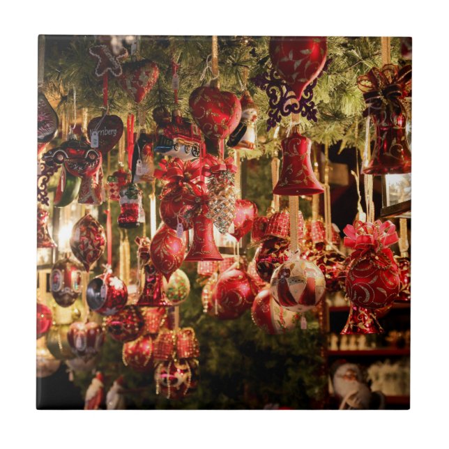 Christmas Market Ceramic Tile (Front)