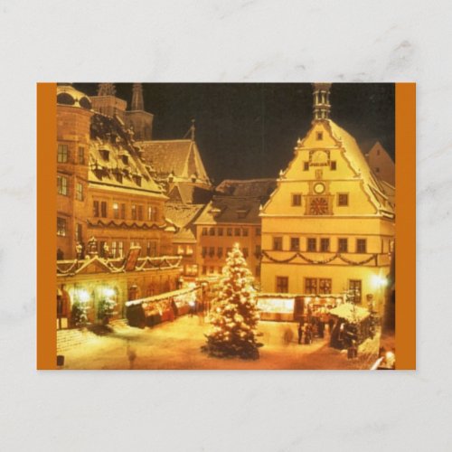 Christmas Market Germany Holiday Postcard