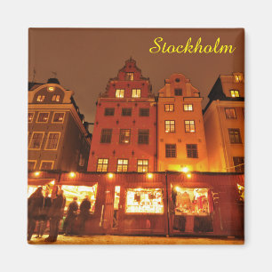 Christmas market in Stockholm, Sweden Magnet