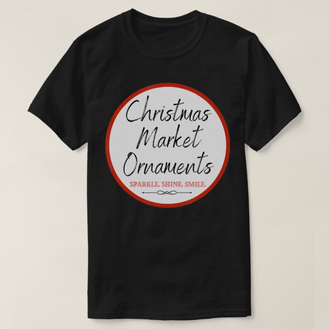 Christmas Market Ornaments Logo  T-Shirt (Design Front)