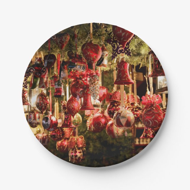 Christmas Market Paper Plates (Front)