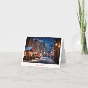 Christmas market thank you card