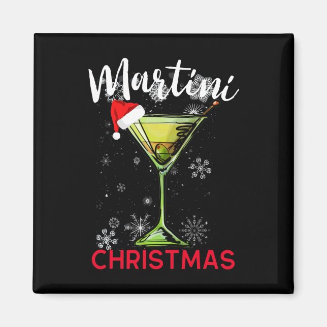 Christmas Martini Cocktail Happy Hour Fun Drink Gi Magnet (Front)