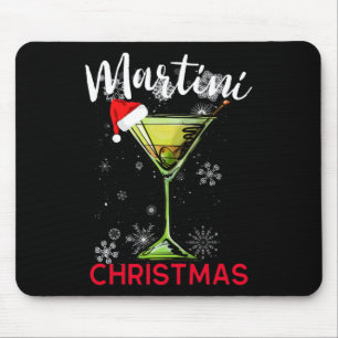 Christmas Martini Cocktail Happy Hour Fun Drink Gi Mouse Pad
