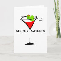 Christmas Martini Holiday Card