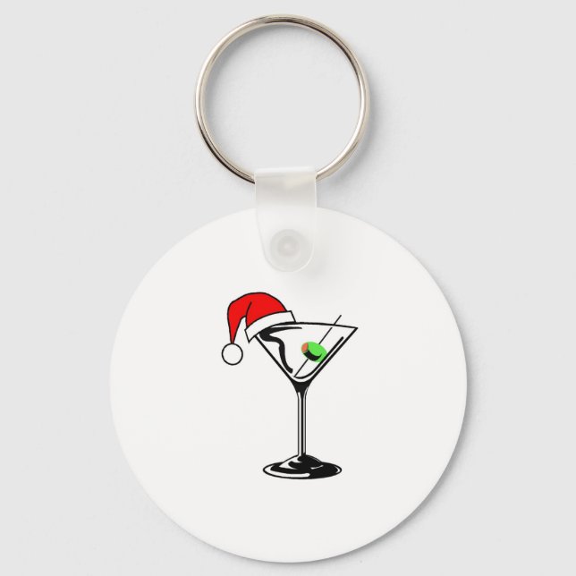 Christmas Martini Keychain (Front)