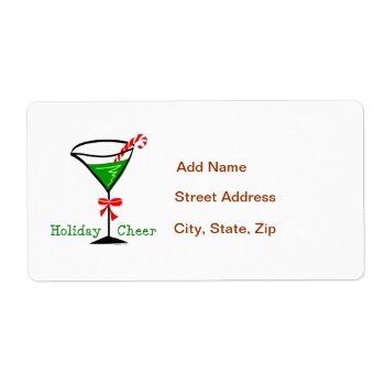 Christmas Martini Label by christmasgiftshop at Zazzle