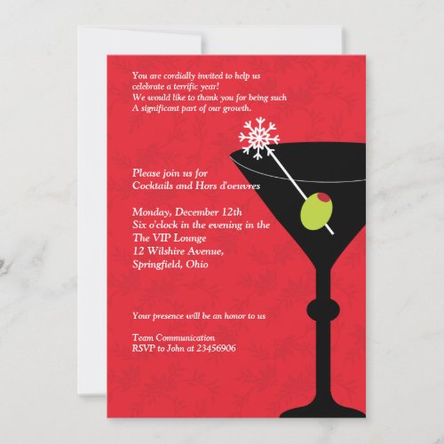 Christmas Martini  Merriment _ Company Party Invitation