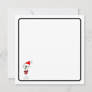 Christmas martini note card 