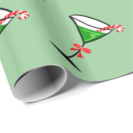 Christmas Martini Wrapping Paper Zazzle