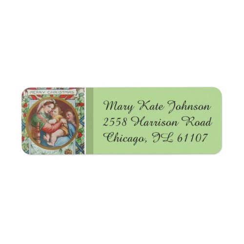 Christmas Mary  Child Label