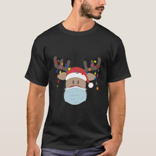 Christmas Mask Cute Rudolph Reindeer Mask Shirt Fo