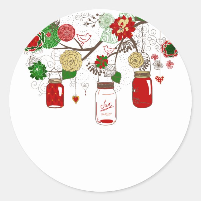 Christmas Mason Jar Sticker (Front)