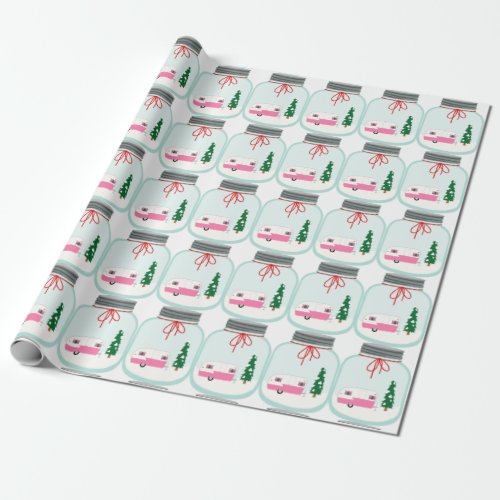 Christmas Mason Jar Wrapping Paper