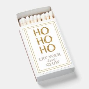 Christmas Matchbook Party Favors Gold Silver Matchboxes