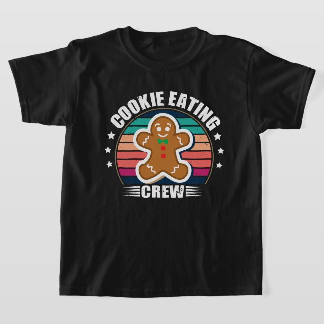 Christmas Matching Family Cookie Eating Crew T-Shirt (Laydown)