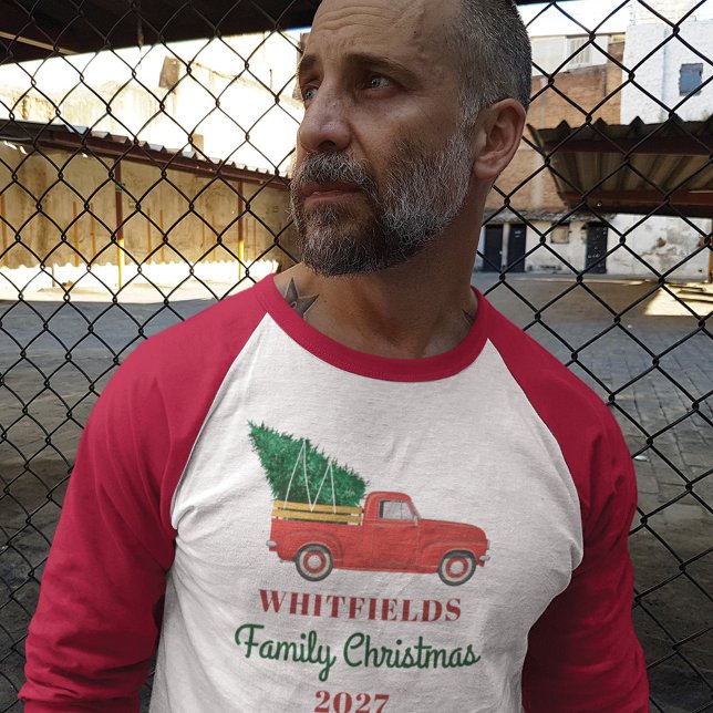 Christmas Matching Family Holiday Red Truck T-Shirt (Creator Uploaded)