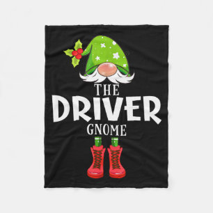 Christmas Matching Family The Driver Gnome Fleece Blanket