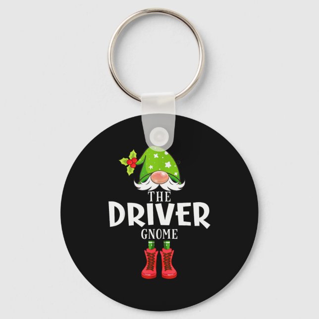 Christmas Matching Family The Driver Gnome  Keychain (Front)