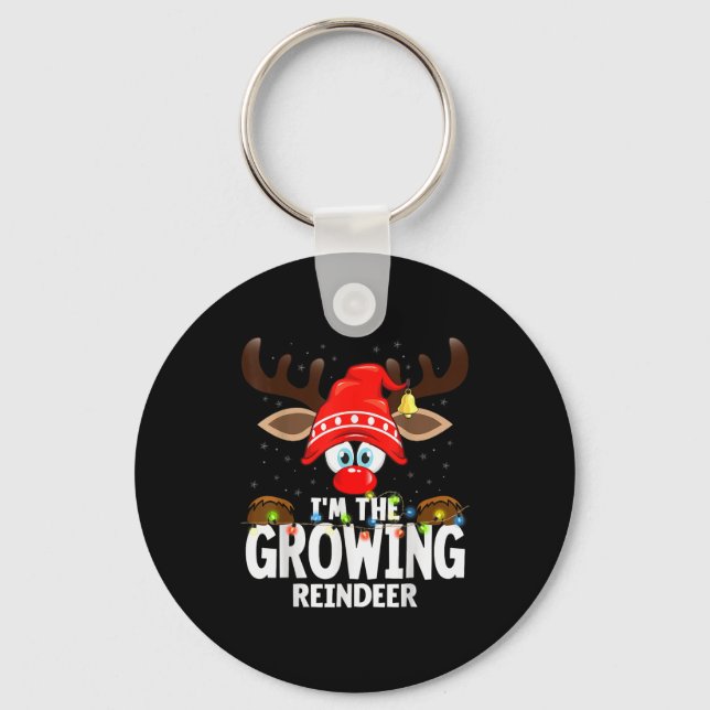 Christmas Matching I'm The Growing Reindeer  Keychain (Front)