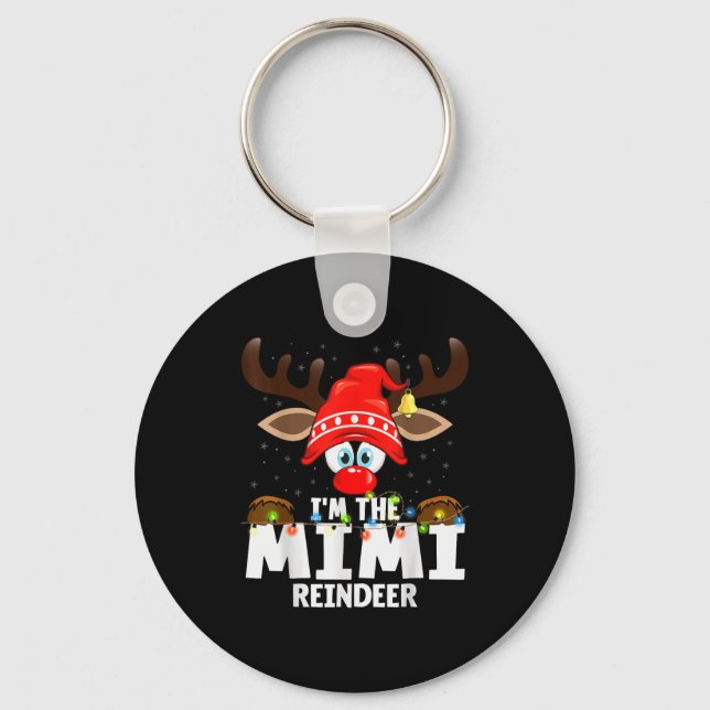 Christmas Matching I'm The Mimi Reindeer  Keychain (Front)