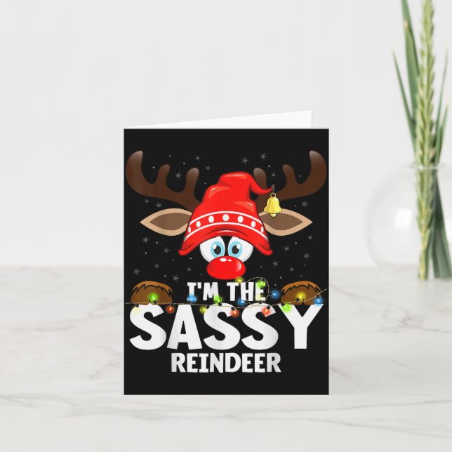 Christmas Matching I'm The Sy Reindeer  Card (Front)