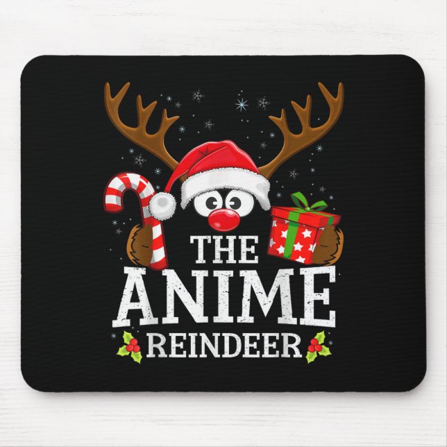 Christmas Matching The Anime Reindeer Family  Mouse Pad (Front)