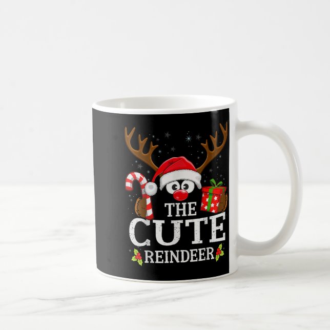 Christmas Matching The Cute Reindeer Family  Coffee Mug (Right)