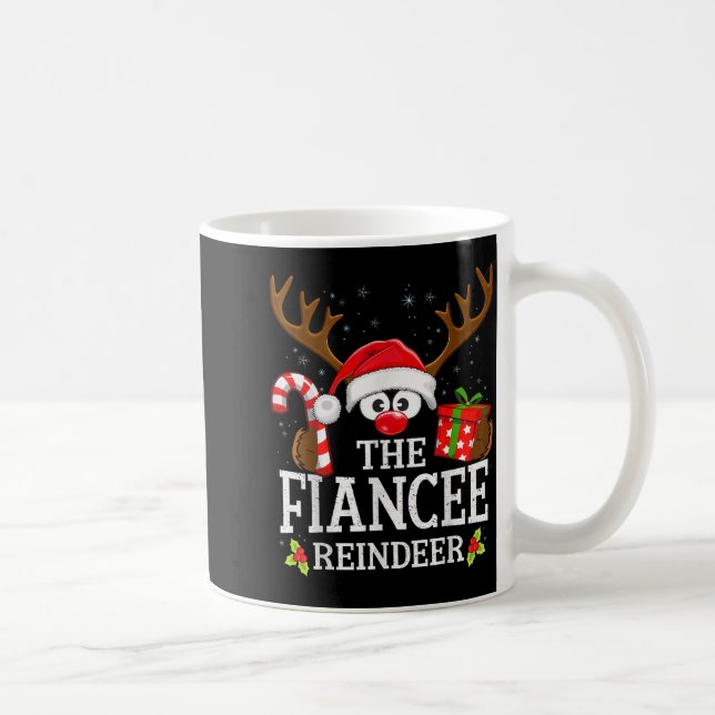 Christmas Matching The Fiancee Reindeer Family  Coffee Mug (Right)
