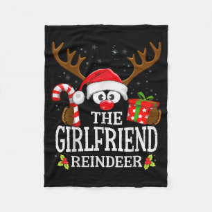Christmas Matching The Girlfriend Reindeer Family Fleece Blanket