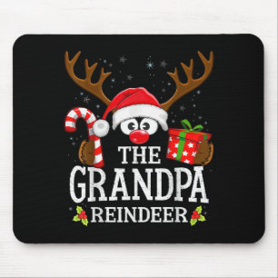Christmas Matching The Grandpa Reindeer Family Mouse Pad