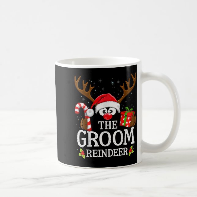 Christmas Matching The Groom Reindeer Family  Coffee Mug (Right)