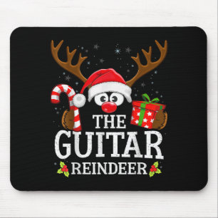 Christmas Matching The Guitar Reindeer Family Mouse Pad