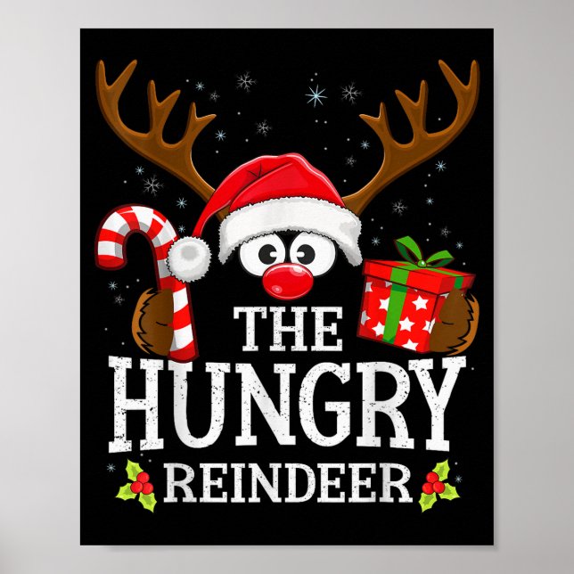 Christmas Matching The Hungry Reindeer Family  Poster (Front)