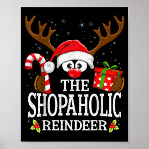 Christmas Matching The Shopaholic Reindeer Family Poster