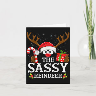 Christmas Matching The Sy Reindeer Family  Card