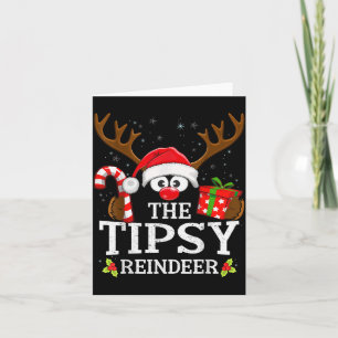 Christmas Matching The Tipsy Reindeer Family Card