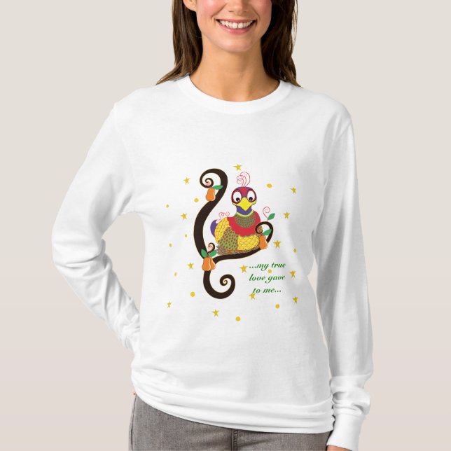 Christmas Maternity Long Sleeve Shirt. Personalize T-Shirt (Front)